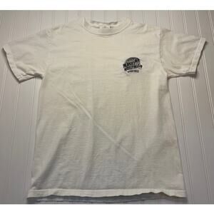 Vintage 1991 90's Planet Hollywood Beverly Hills T Shirt Embroidered Size Small